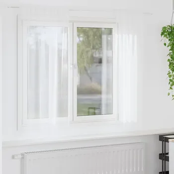 Sprchový závěs Voile Záclona se záclonami 2 pcs Bílá 175 x 140 cm Polyester