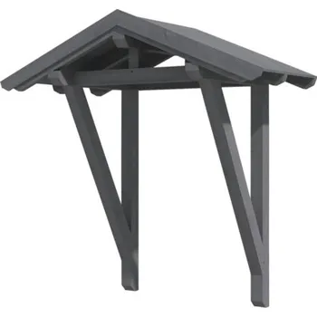 Stříška nad vchodové dveře Vchodová stříška Skanholz Siegen 2, 247x116 cm šedá