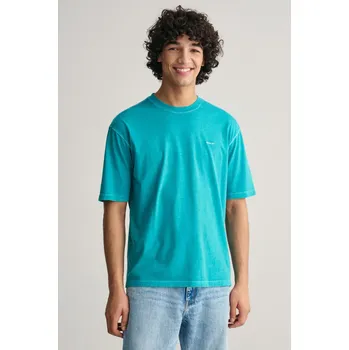 Pánské oblečení TRIČKO GANT SUNFADED SS T-SHIRT OCEAN TURQUOSIE