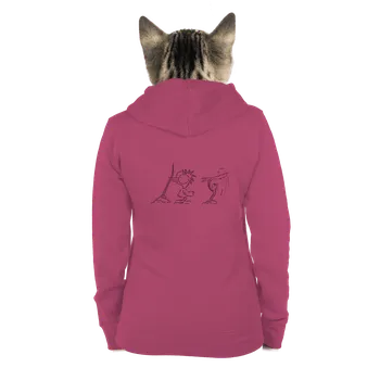 Dámská mikina Bastard Omalovánka: Nesprávný konec dámská mikina na zip Magenta