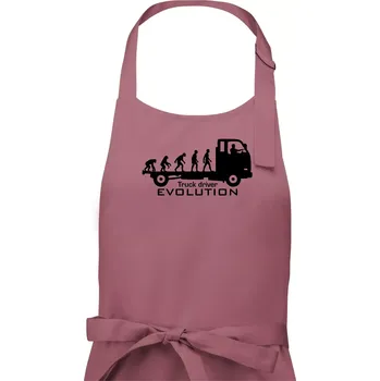 Kuchyňská zástěra Truck driver evolution - Dámská zástěra na vaření - Univerzální velikost ( Starorůžová )