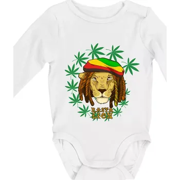 Kojenecký body Rasta Lion - Body kojenecké s dlouhým rukávem - Dlouhý r. do 3 měs ( Bílá )
