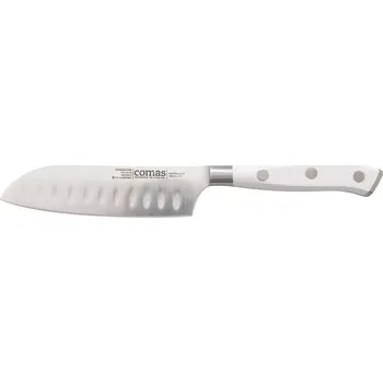 Kuchyňský nůž Santoku nůž, čepel 12,5 cm, bílý