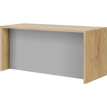 Kuchyňská linka Kuchyňský ostrůvek KAM o šířce 140 cm - KAM Dąb hikora, přepážka šedá matná 147.6x88.3 cm