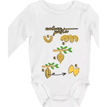 Kojenecký body Evoluce pasta - Body kojenecké s dlouhým rukávem - Dlouhý r. do 3 měs ( Bílá )