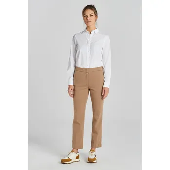Dámské kalhoty KALHOTY GANT JERSEY CIGARETTE PANT DARK KHAKI