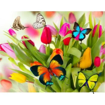 Vikpap RAS20733 - malování podle čísel, plátno 30 × 20 cm - Jarní sen