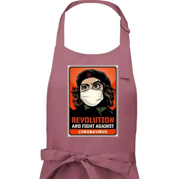 Kuchyňská zástěra Corona Revolution & Fight - Dámská zástěra na vaření - Univerzální velikost ( Starorůžová )