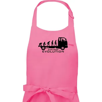 Kuchyňská zástěra Truck driver evolution - Pánská zástěra na vaření - Univerzální velikost ( Růžová )
