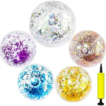 Ruikdly 5 ks nafukovacích třpytivých míčů