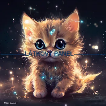 Látkový panel - Kočka - KČ-116 Velikost: 25x25cm, Materiál: Úplet