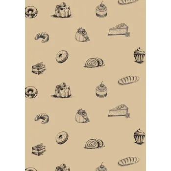 Balící papír Balící papír Cukrárna + Pekárna 35 g, 70 x 100 cm, hnědý