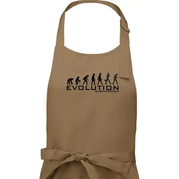Kuchyňská zástěra Evoluce Businessman - Pánská zástěra na vaření - Univerzální velikost ( Cappuccino )