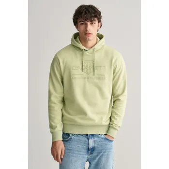 Pánská mikina MIKINA GANT REG TONAL SHIELD HOODIE MILKY MATCHA