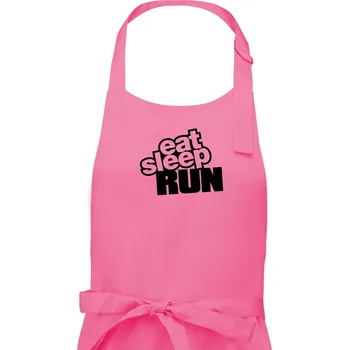 Kuchyňská zástěra Eat sleep run velké - Pánská zástěra na vaření - Univerzální velikost ( Růžová )