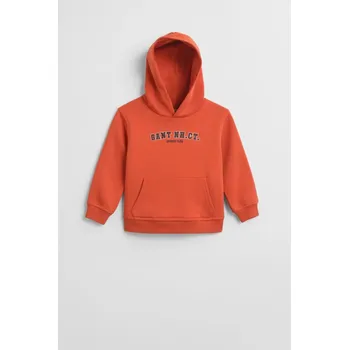 Dívčí mikina MIKINA GANT GRAPHIC SWEATSHIRT HOODIE DEEP ORANGE