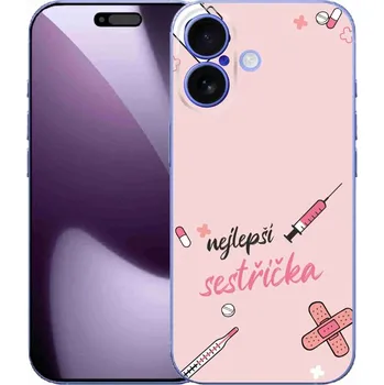 Pouzdro na mobilní telefon Gelový kryt mmCase na iPhone 17 - nejlepší sestřička růžové pozadí