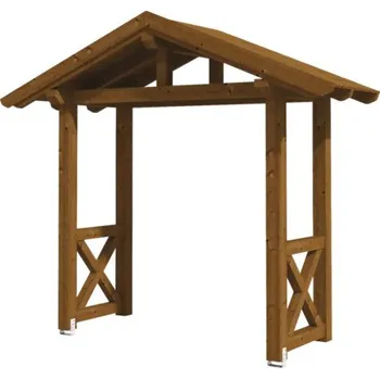 Stříška nad vchodové dveře Vchodová stříška Skanholz Stralsund 4,289x116 cm vlašský ořech