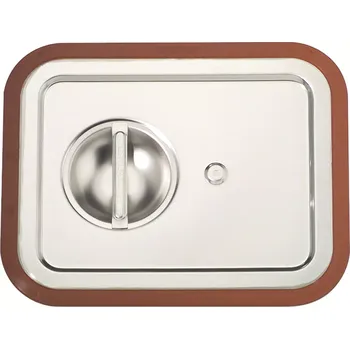 Dóza na potraviny víko na gastro nádobu GN 1/2 s uchem vodotěsné nerez Rieber