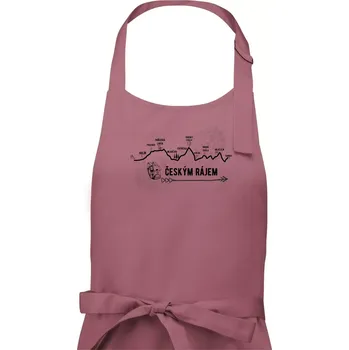 Kuchyňská zástěra Profil - z Jičína do Turnova - Pánská zástěra na vaření - Univerzální velikost ( Starorůžová )
