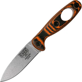 kapesní nůž ESEE, Xancudo S35V, oranžovo/černá G-10 3D rukojeť s otvorem, černé pouzdro XAN1-006