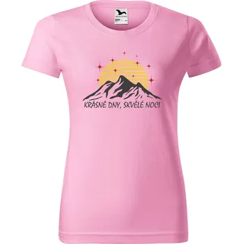 Dámské tričko DOBRÝ TRIKO Dámské tričko s potiskem Krásné dny Barva: Růžová, Velikost: 3XL