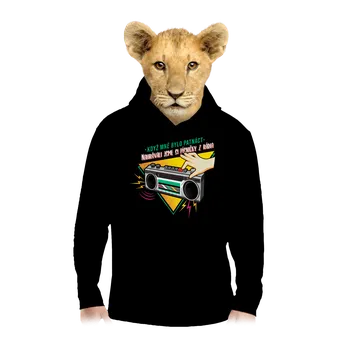 Chlapecká mikina Bastard B15: Písničky z rádia dětská mikina klokanka Black