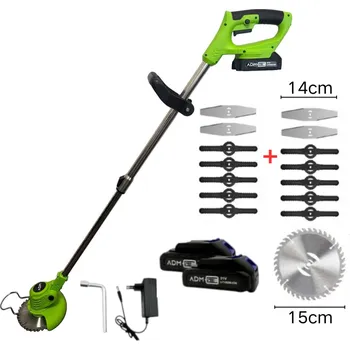 Křovinořez ADM A-456 Aku křovinořez na trávu + 2x1500mAh baterie 21V Zelená