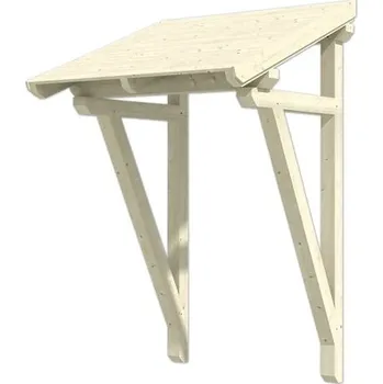 Stříška nad vchodové dveře Vchodová stříška Skanholz Potsdam 2, 176x156 cm přírodní