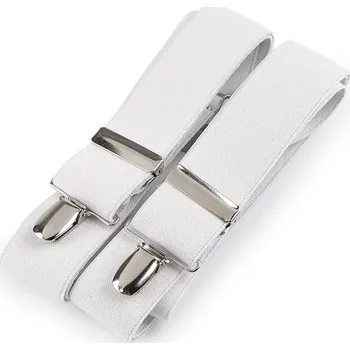 Kšandy Šle pánské široké 3,5 cm délka 120 cm typ X - 57 bílá