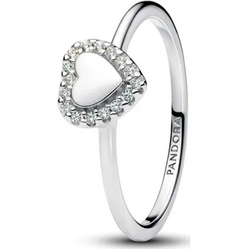 Šperk Pandora Romantický stříbrný prsten Srdce s aureolou Timeless 193801C01 56 mm + 2 měsíce na vrácení zboží