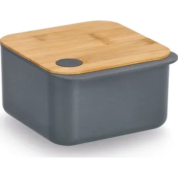 Dóza na potraviny Zeller Dóza na potraviny s bambusovým víkem šedá 1100 ml, 15,4 × 14,1 × 8,2 cm