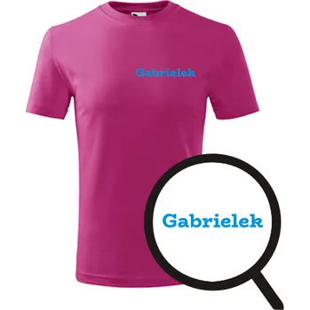 Purpurové dětské tričko Gabrielek - dětské tričko se jménem - barva purpurová - velikost 10let
