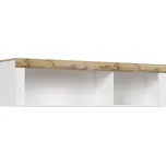 Závěsný regál Holten - Black Red White - BRW Bílá / Dub Wotan 156x40 cm