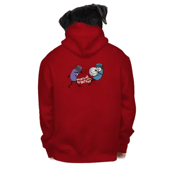 Pánská mikina Bastard Vybitej pánská mikina na zip Red