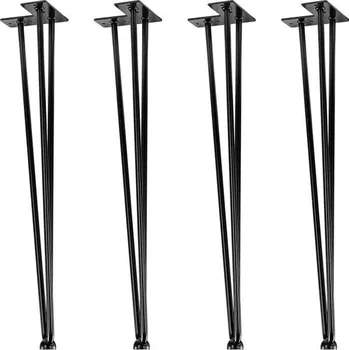 Stolová podnož STILISTA Nábytková noha ze 3 tyček, 60 cm, černá