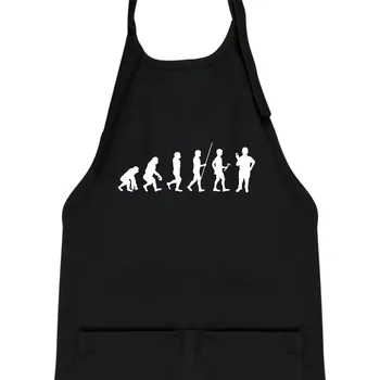 Kuchyňská zástěra Evoluce instalatér - Dětská zástěra na vaření - Univerzální velikost ( Černá )