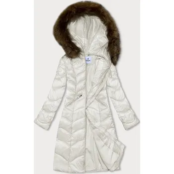 Dámská bunda Dámská prošívaná bunda v barvě ecru pro přechodné období Glakate (LU-2201) odstíny bílé XXL (44)