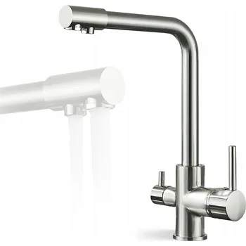 Vodovodní baterie Stojánková kuchyňská baterie Armatura Plus Fluxus stříbrná, šedá