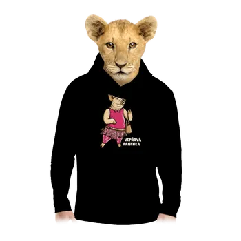 Chlapecká mikina Bastard Vepřová panenka černá