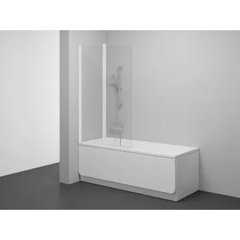 Vanová zástěna Ravak CVS2 100 L, bílá matná+transparent