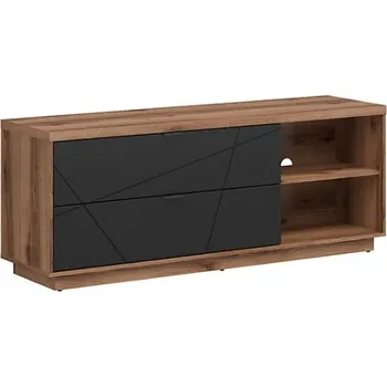 Televizní stolek TV Stolek Forn - Black Red White - BRW Dub Delano / Černý Mat 156x61 cm