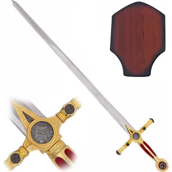 Replika zbraně Chladné Zbraně Řádový meč "ZEDNÁŘSKÁ PÝCHA A TAJEMSTVÍ" s plaketou!