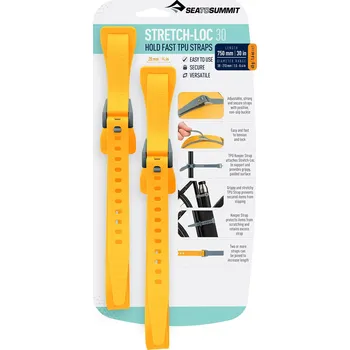 Příslušenství k zavazadlu Popruhy Sea To Summit Stretch-Loc 30 - 20 mm x 750 mm 2 Pack - yellow