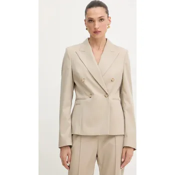 Dámské sako Vlněné sako BOSS Jiamia béžová barva, 50543280 80X, vel. 40