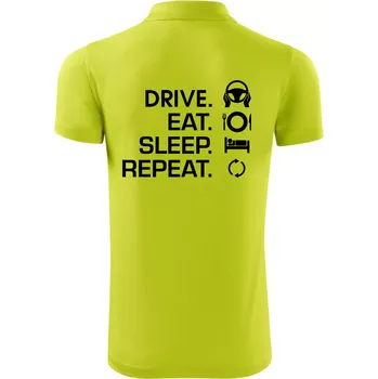 Pánská košile Drive eat sleep repeat - Polokošile Victory sportovní (dresovina) - S ( Limetková )