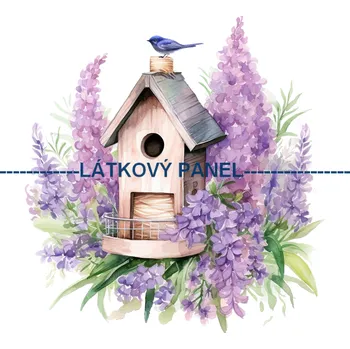 Látkový panel - Levandule - LE-87 Velikost: 15x15cm, Materiál: Kočárkovina