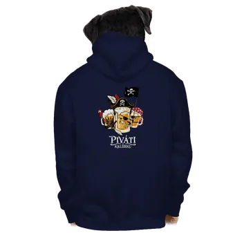 Pánská mikina Bastard Piváti z Kalibiku pánská mikina na zip Navy