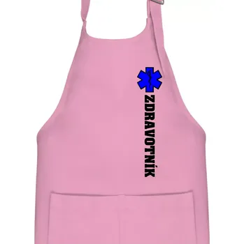 Kuchyňská zástěra Hvězda života - zdravotník - Dětská zástěra na vaření - Univerzální velikost ( Růžová )