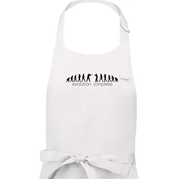 Kuchyňská zástěra Evoluce kompletní - Pánská zástěra na vaření - Univerzální velikost ( Bílá )
